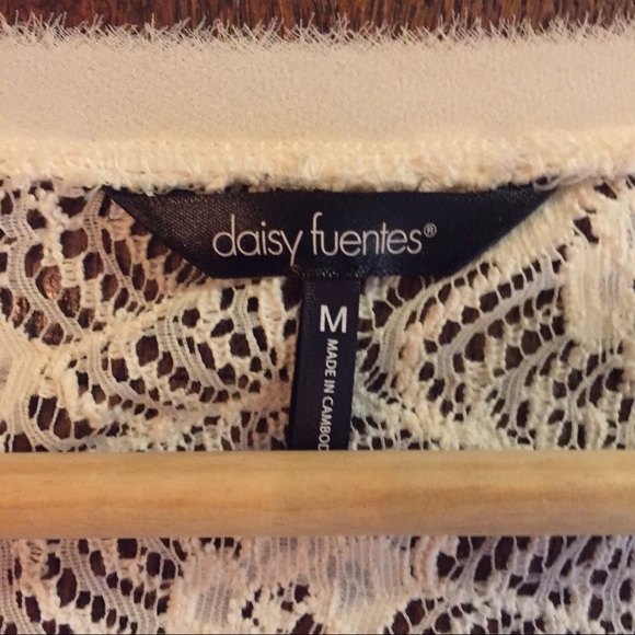 Daisy Fuentes KieKie Cream Lace Floral Midi Dress - Picture 4 of 5